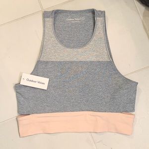 NWT Outdoor Voices Tri-tone Crop top sports bra